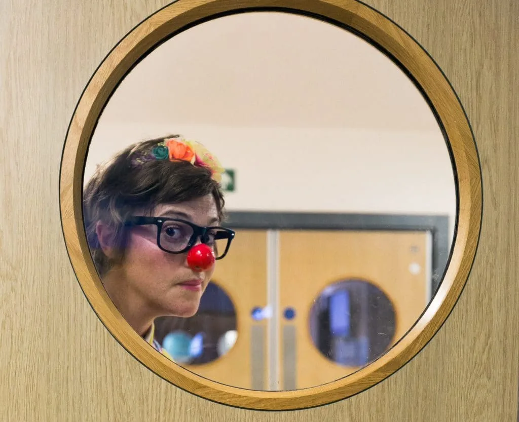 A red nose is the perfect distraction
