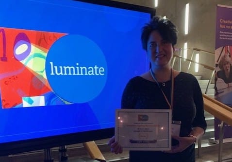 Claire Weddle wins Luminate Award at ceremony in Scottish Parliament