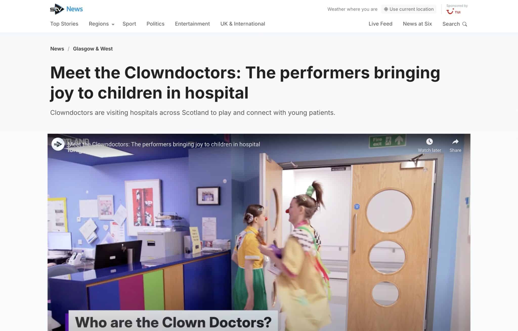 Scotland Tonight report - Meet the Clowndoctors